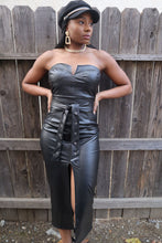 Load image into Gallery viewer, &quot; Get In Line&quot; Leather Dress
